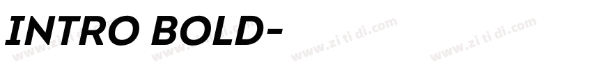 INTRO BOLD字体转换